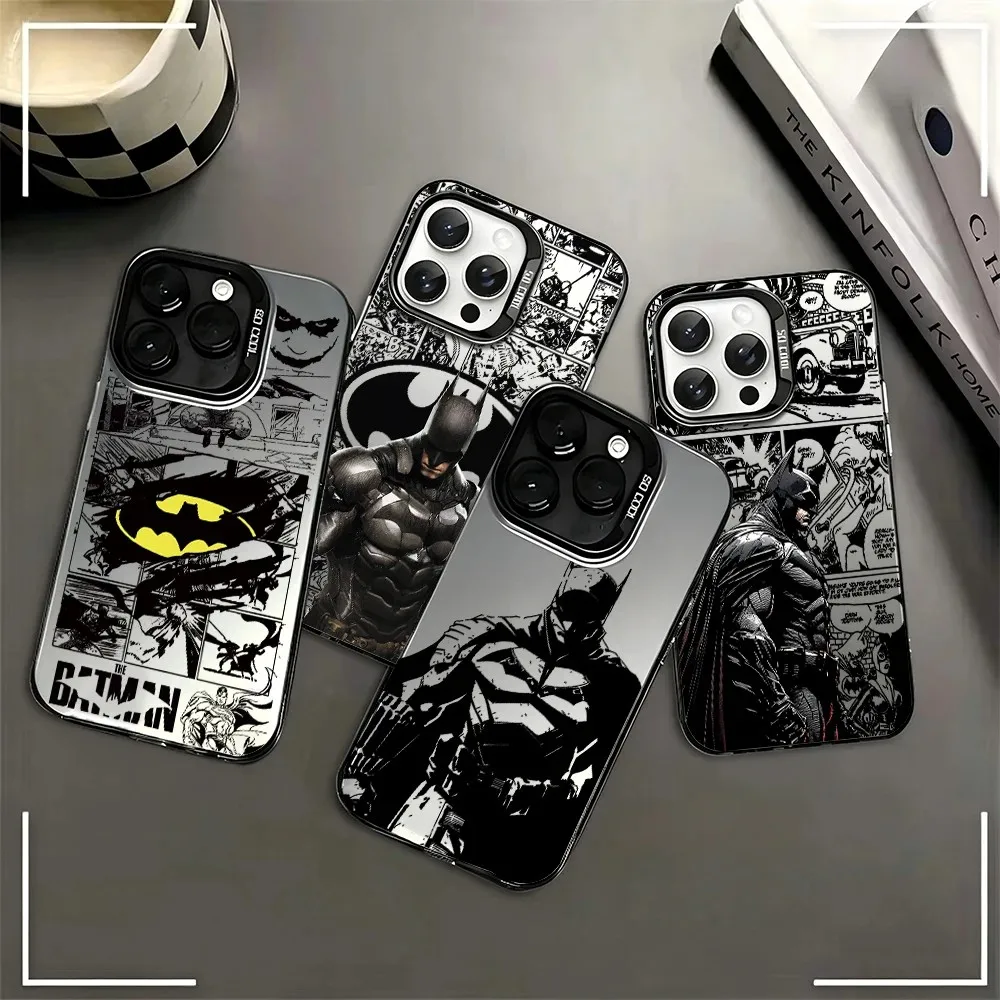 Фото Мультяшный чехол для телефона с Бэтменом для iPhone 17, 17e, 16e, 16, 15, 14, 13, 12, 11 mini, Pro, Max, X, XR, XSMAX, Air, Plus, противоударный, матовый, с защитой от падений №2