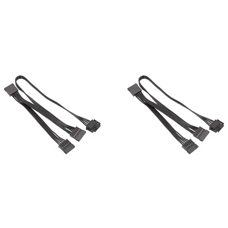 

2X 5Pin To 3 Port SATA Peripheral Power Supply Cable For Enermax Modular PSU