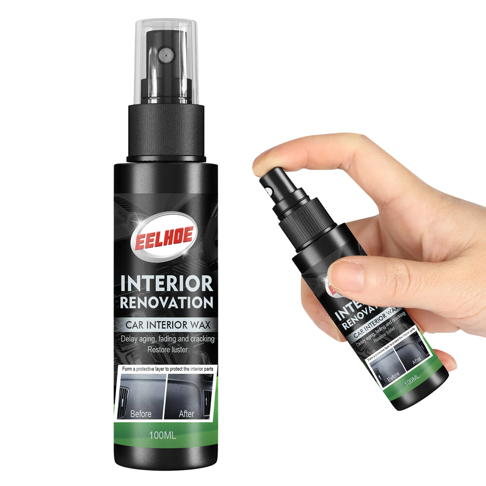 

100ml Car Leather Plastics Refurbishment Liquid Auto Plastics Parts Refurbish Agent For Car Interior Coating Cleaning Accessory