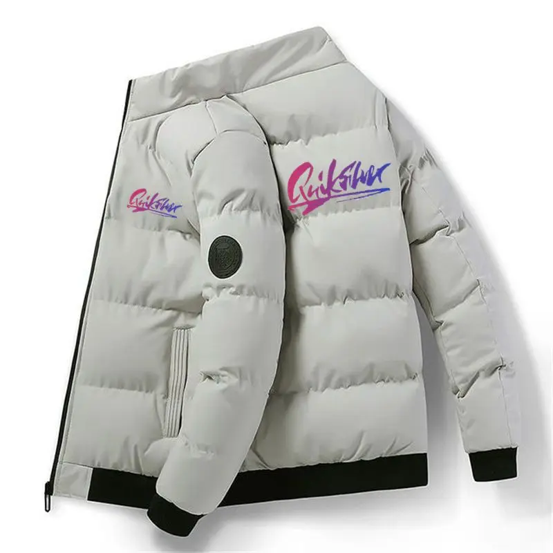 2023 men's winter QUIKSILVER North jacket, casual golf jacket, Korean fashion, Y2K, futuristic style, warmth, windproof, versati