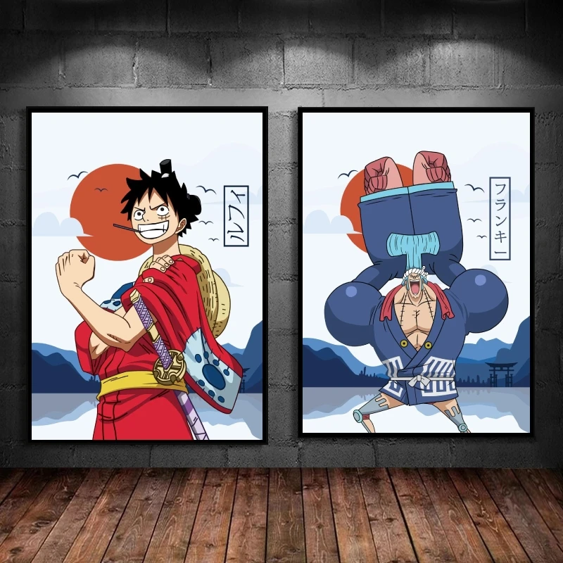 

Anime Canvas Posters One Piece Luffy Living Room Wall Art Home Classic Decoration Paintings Decorative Gifts Modular Prints