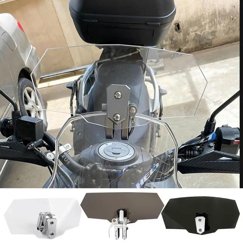 

Motorcycle Risen Wind Screen Extension Moto Universal Windshield Extender Scooter Adjustable Windscreen Wind Deflector Shield