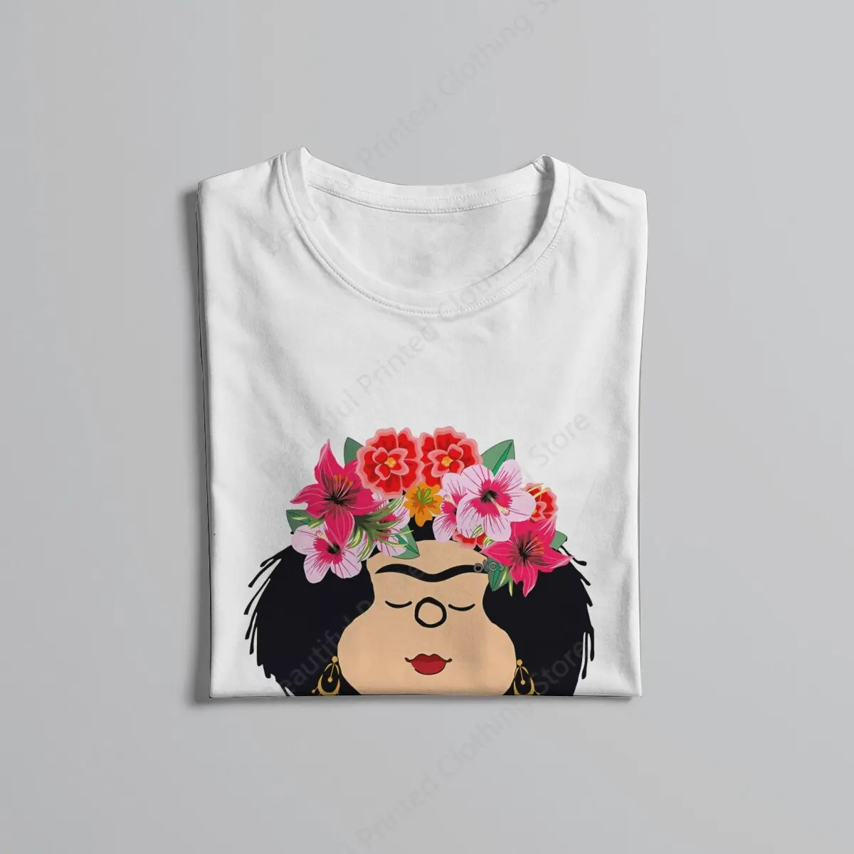 Футболка из 100% хлопка Mafalda Kahlo Fanart с принтом модные мужские и женские футболки