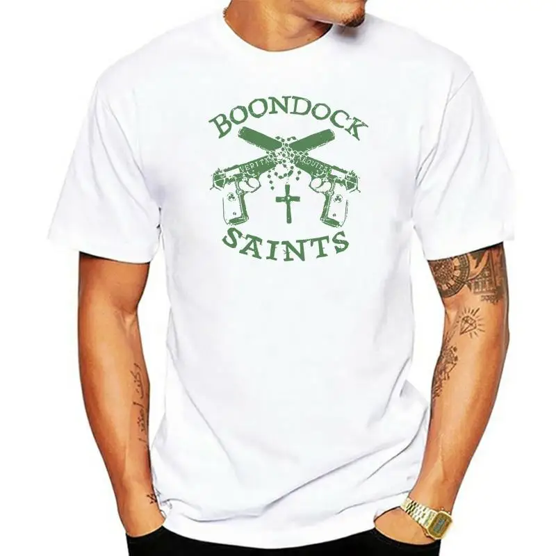

Boondock Saints Guns And Rosary T-Shirt Casual Tee Shirt