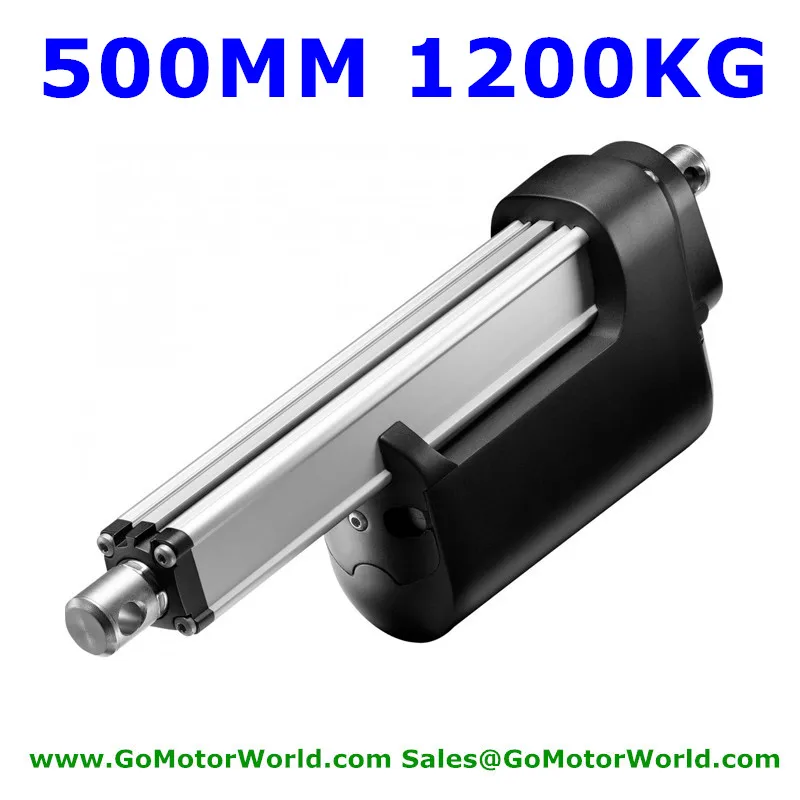 

12000N 1200KG 2640LB Force 12V 24V 500mm Adjustable Stroke Heavy Duty Industry Linear Actuator