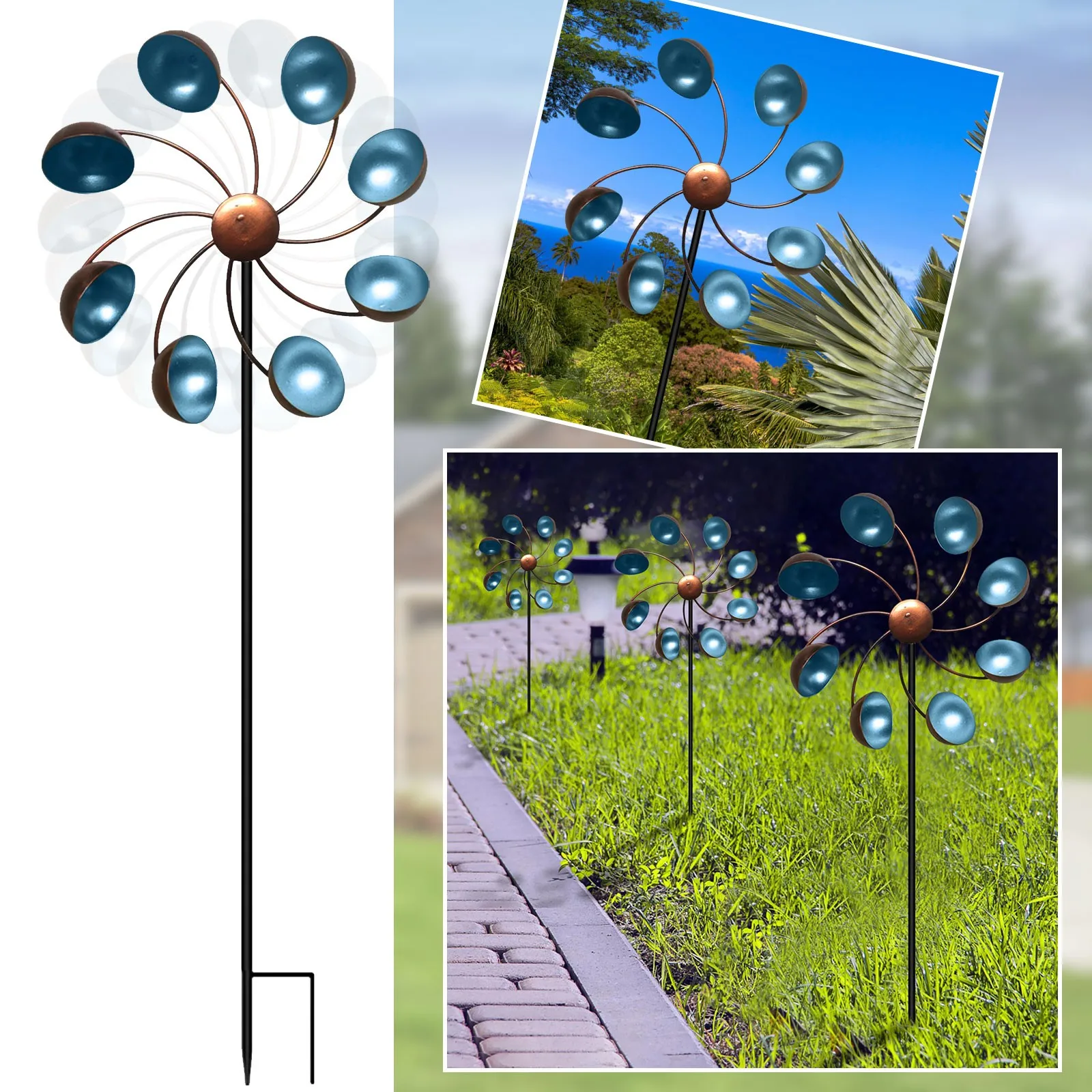 

Цветы кладбища для вазы сезонный легкий вращающийся ветер для наружной вертикальной металлической скульптуры Стойка #10 мини скобы для степ...