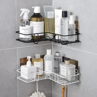 bathroom shelf corner frame shower shelf wall mount shampoo soap storage holder triangle no drilling rack bathroom accessories