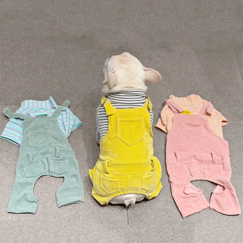 

MPK New Series Dog Clothes Corduroy Pet Boxer Dog Overalls Dog Jumpsuit