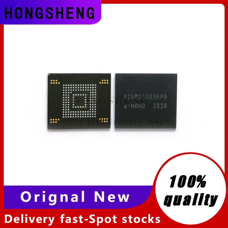 

Free Shipping 2-10pcs/lots H26M31003 26M31003 H26M31003FPR mobile phone chip 153 balls 4G emmc in stock!