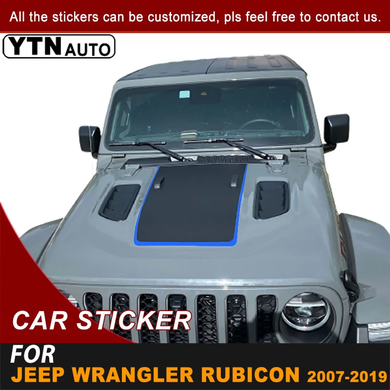 

Автомобильная виниловая наклейка в полоску на капот, аксессуары для Jeep Wrangler JL Rubicon 2007-2022