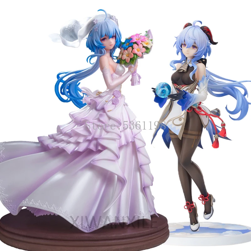 

25cm Genshin Impact Anime Figure Ganyu Wedding Dress Action Figure Keqing/Paimon/Klee Figure Hu Tao Figurine Model Doll Toys