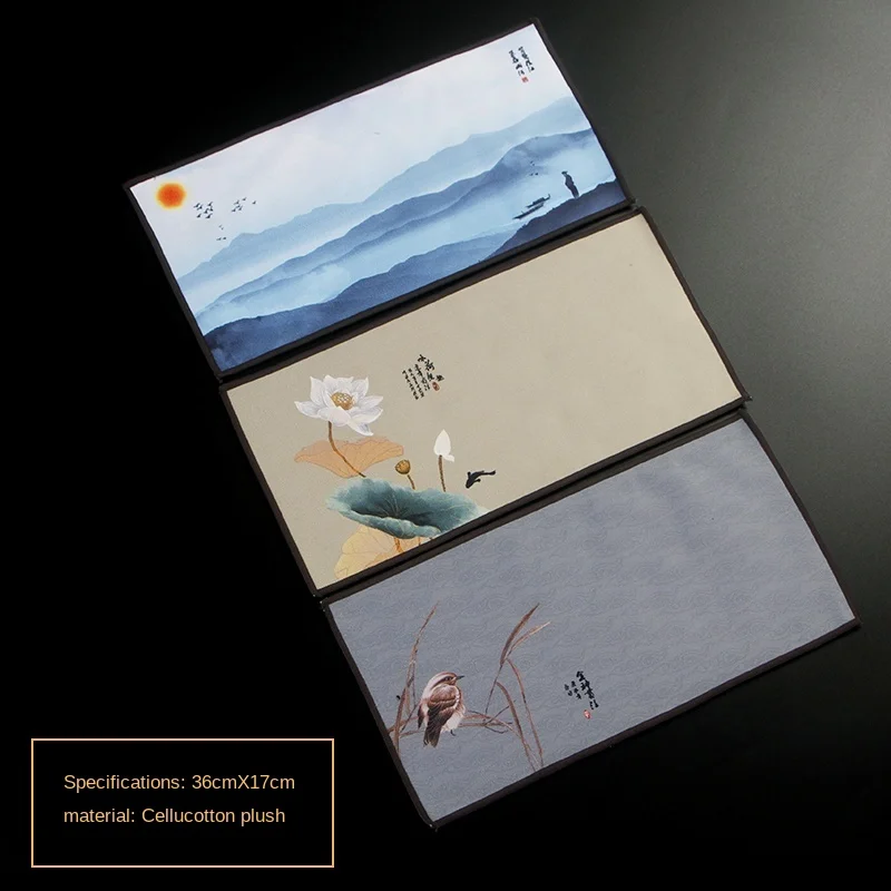 

Tea Towel Household Zen Tea Table Tea Cloth High-Grade Absorbent Clay Tea Mat Kung Fu Tea Tea Napkin Tea accessories