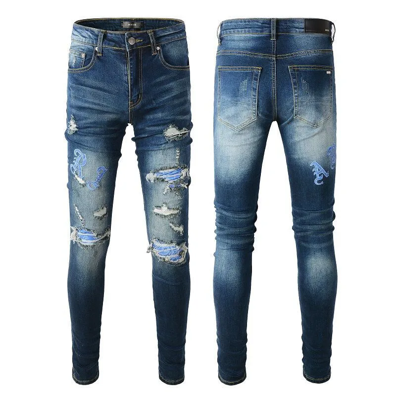 

Джинсы Huruf Jalanan Tinggi Celana Panjang Jeans, патч Sambungan, джинсы в стиле хип-хоп