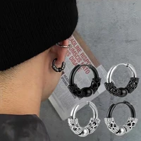 1pc korean fashion dragon pattern stainless steel earrings men and women hip hop titanium steel earrings jewelry wholesale
