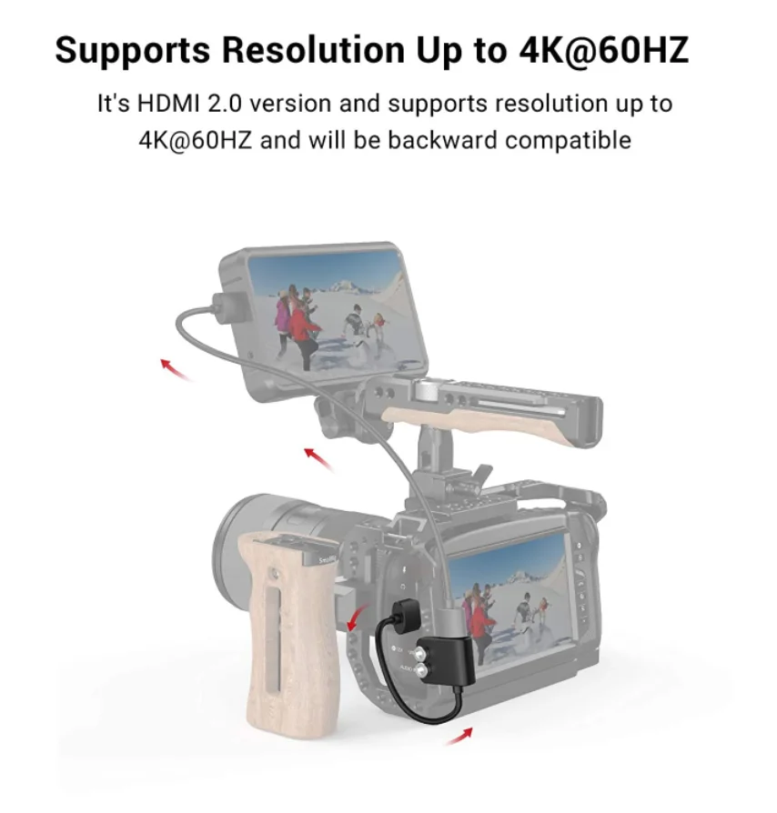 Ультратонкий переходник SmallRig с высокой скоростью 4k от A до A/C к /D для BMPCC 4K 6K Sony A7SIII