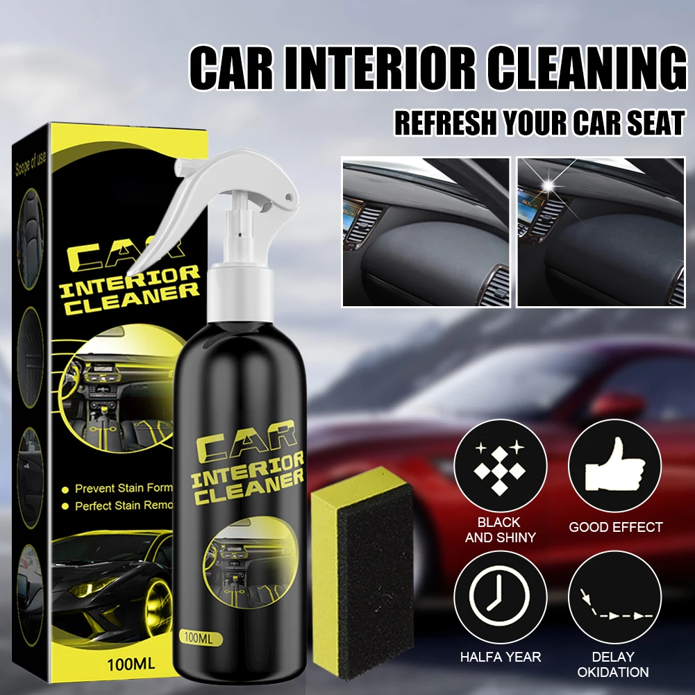 

100ml Car Plastic Restore Agent Leather Repair Kit Auto Interior Parts Coating Renovation Restorer Accessories with Sponge