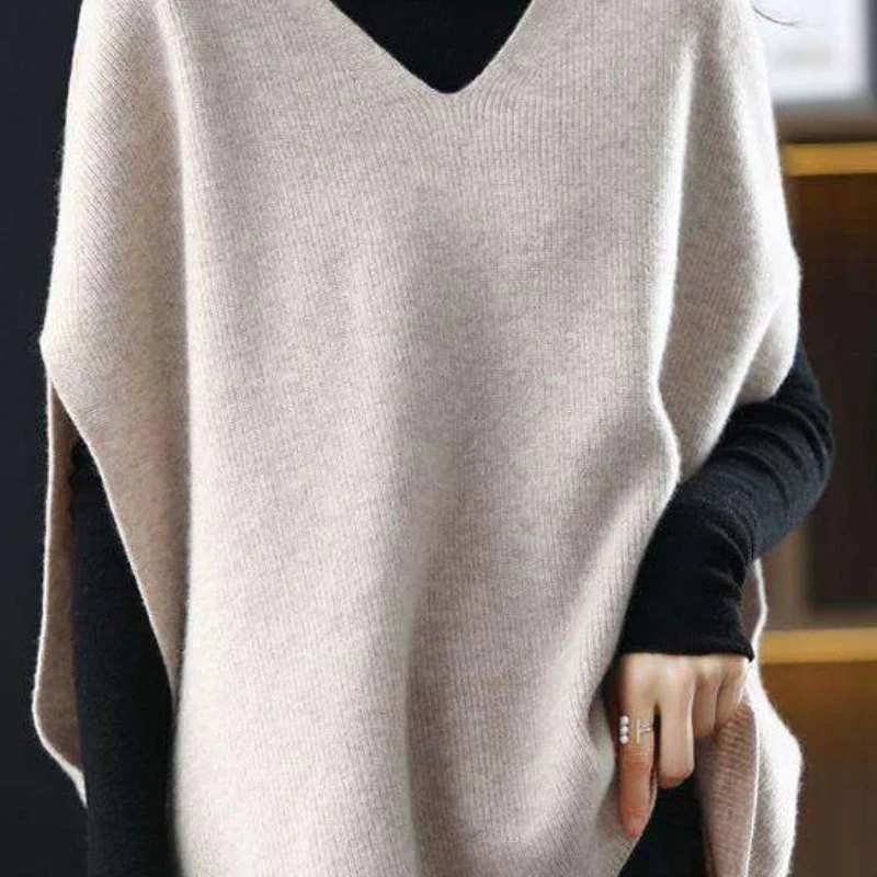 Женский свитер жилет новая осенне-зимняя нательная рубашка с V-образным вырезом