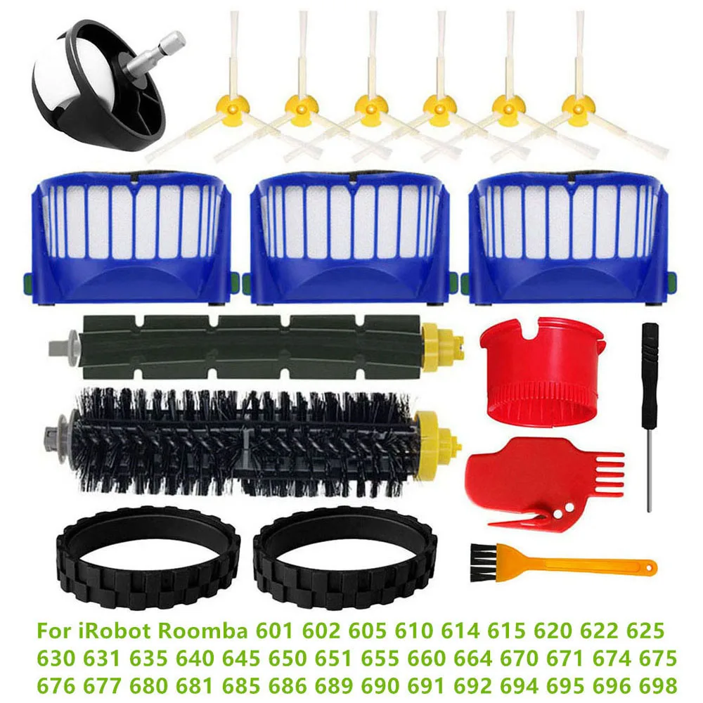 Основные боковые щетки Hepa-фильтры для iRobot Roomba 605 610 620 625 630 640 650 655 660 670 674 677 680 686 689 690