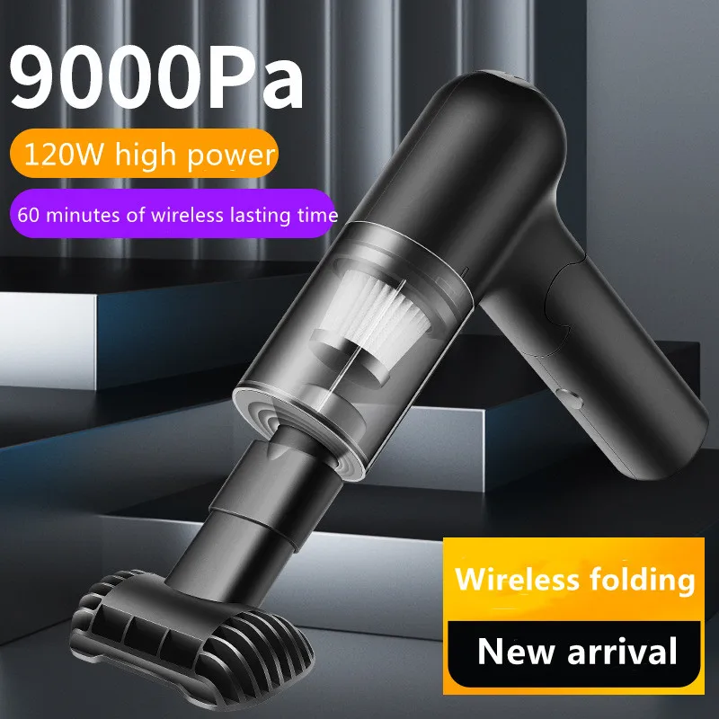 

9000Pa Mini Cordless Portable Car Home Carpet Hand Held High Power USB Cordless Vacuum Cleaners Rechargeable Wet and Dry Vacume