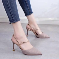 women sandals fashion pointed toe womans dress high heels pointed toe blingbling bridesmaid shoes woman wedding pumps party shoe