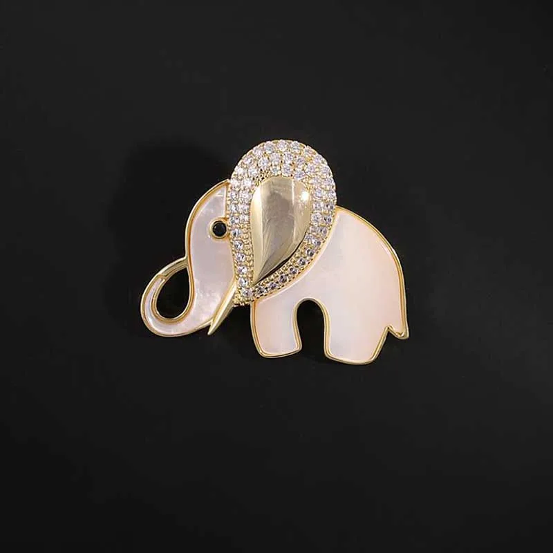 

Cute Small Elephant Brooch for Women Fashion Elegant Animal Brooches Pin Dress Luxury Jewelry Accessories Party Gifts
