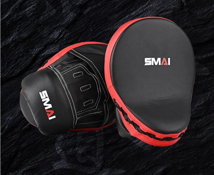 Фото SMAI FOCUS MITT - SYNTEC может использоваться как боксерский коврик, перфоратор или в Муай Тай, искусственная кожа №3
