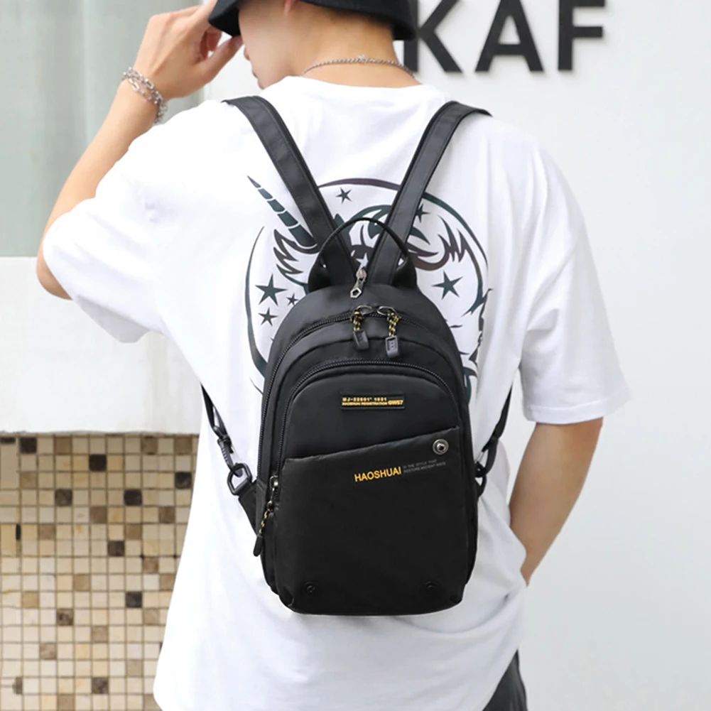 

Men Crossbody Chest Bags Anti-Theft Nylon Daily Messenger Bag Adjustable Safe Multifunctional Portable for Hiking Mountaineering