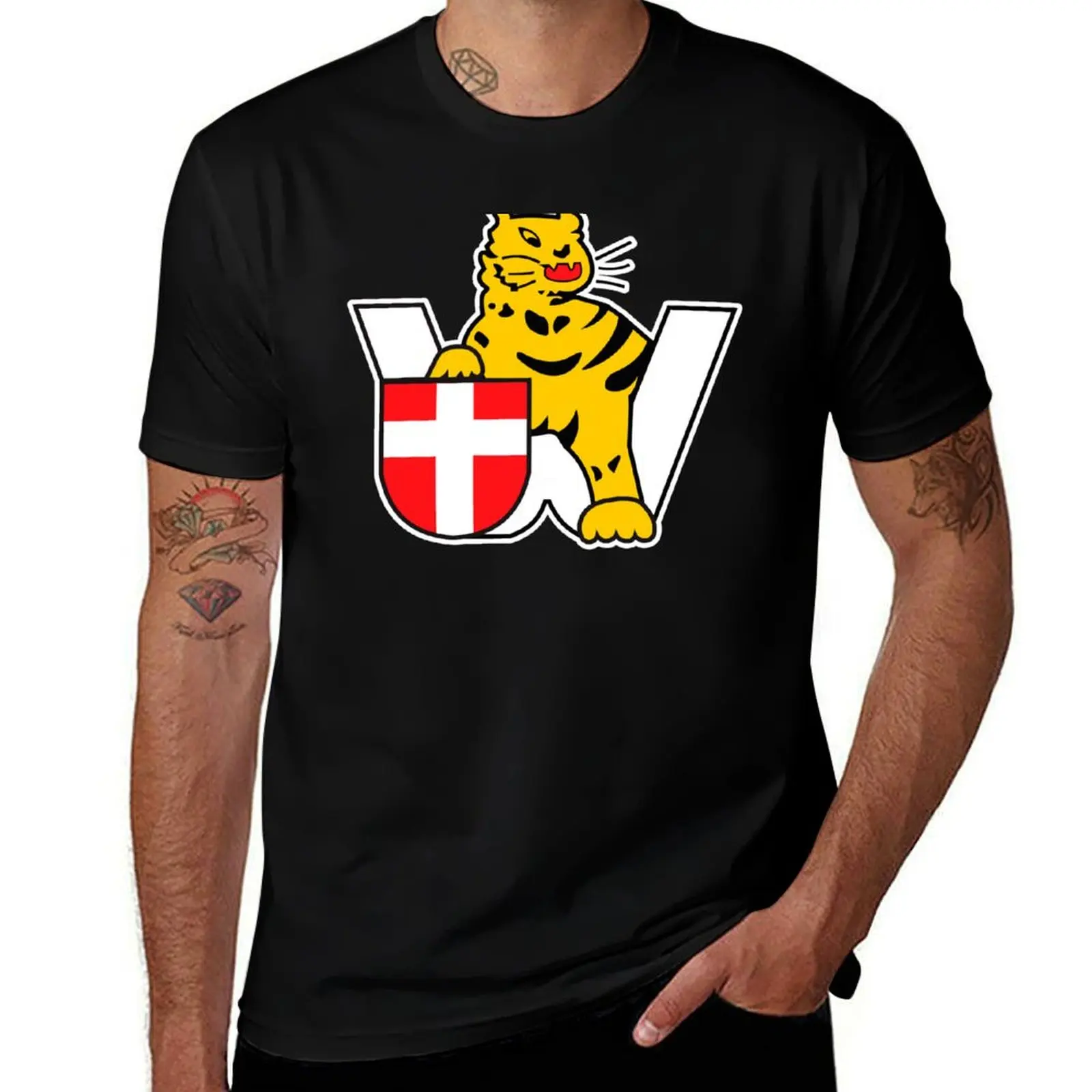 Фото sPzAbt 506 Heavy Panzer Battalion - Tiger W - White Border - футболка Clean Style, футболка с индивидуальным принтом №1