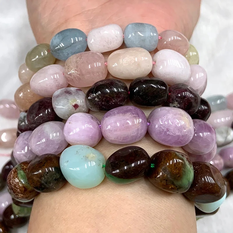 Натуральный Морган Лепидолит хризопасный камень бусины 15 дюймов картофель