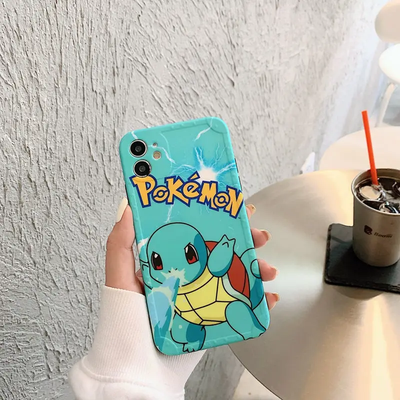 

Cartoon Squirtle iPhone 11 12 Pro Phone Case Xs Max iPhone XR Anti-Fall 8 plus Soft 7 Sets Mini
