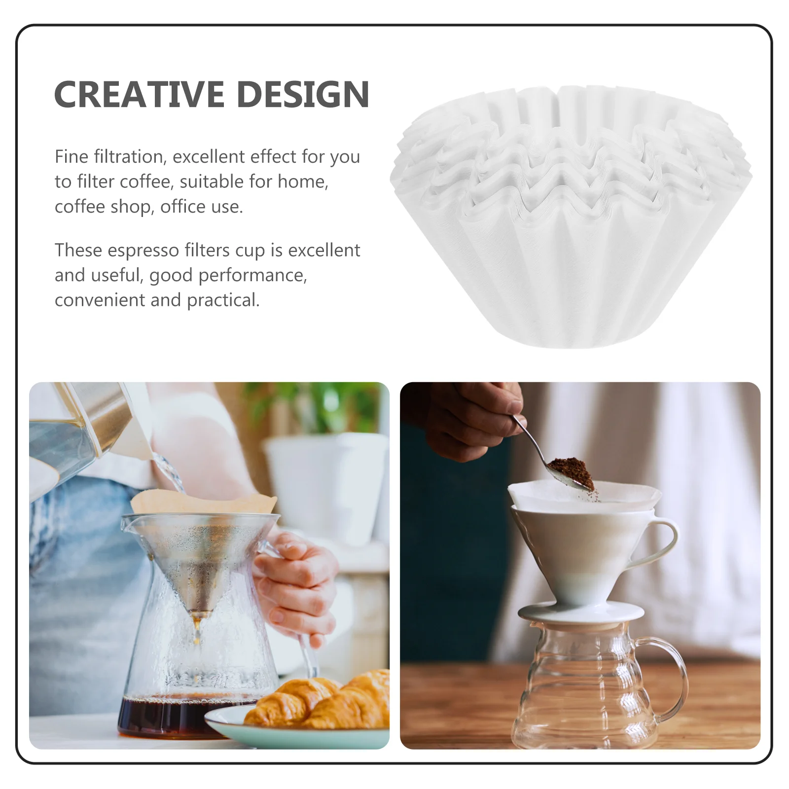 50 шт. фильтр для кофе капельного типа ручная работа бумажная чаша торта чашки