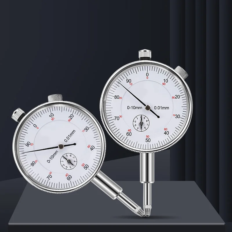 Cena 0-10mm 0.01mm Dźwignia Indicatordial Dźwignia Licznik Czasu Linijka Gauge Test Finder Micrometer Narzędzie + Podstawa Magnetyczna Uchwyt Stojak