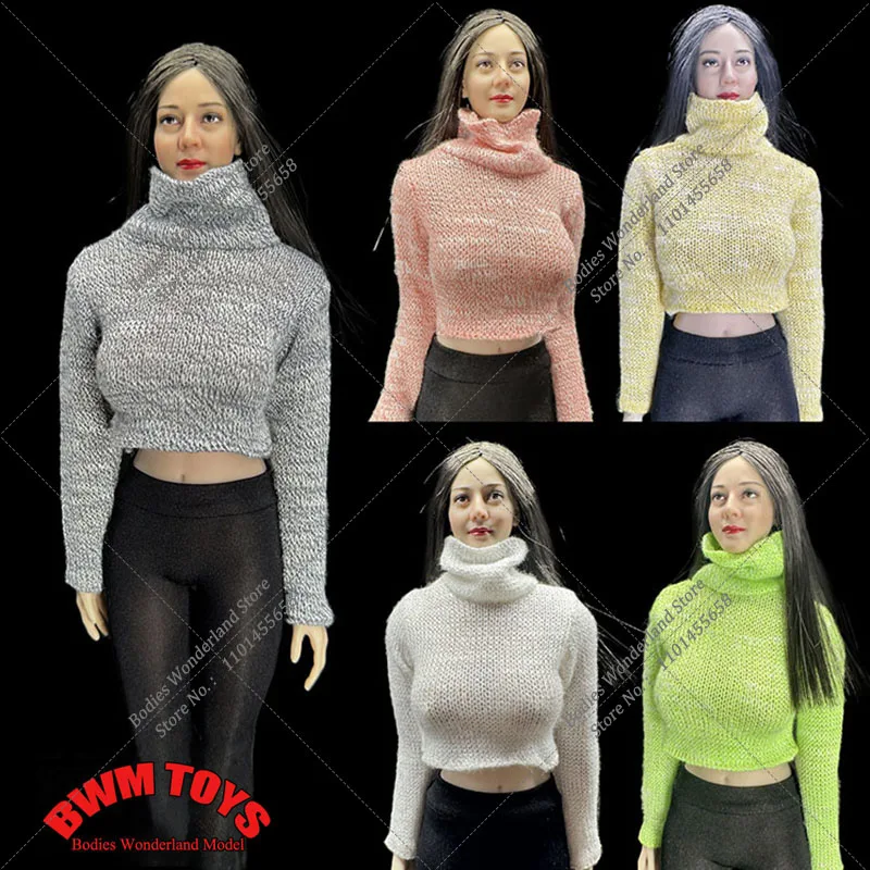 Женская трикотажная рубашка с высоким воротом в масштабе 1/6 6 цветов