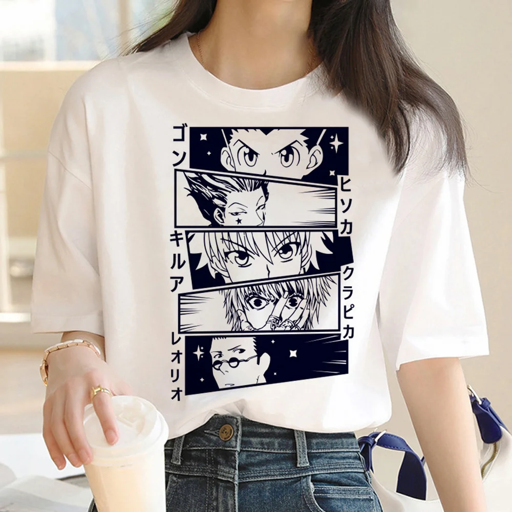 

Hunter x Hunter Tee Женская смешная футболка с графическим рисунком y2k