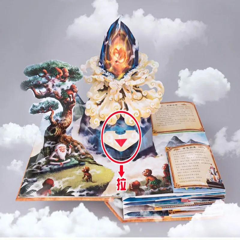 Chinese Children Myth StoryBook 3D Flip Children Picture Book Strong Three-Dimensional Children's Reading Book For Kid Age 5-12 enlarge