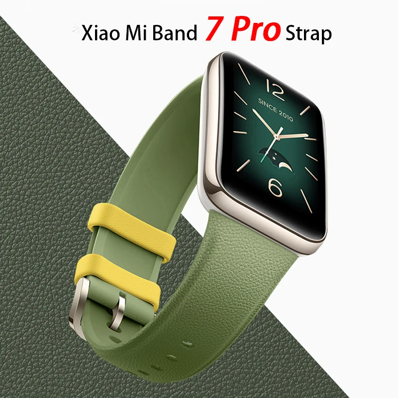 

Ремешок для Mi Band 7 Pro, силиконовый браслет из искусственной кожи с текстурой для наручных часов Xiaomi Mi Band 7 Pro