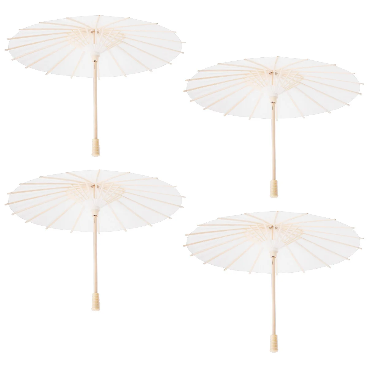 

BESTOYARD 4pcs White Paper Parasol Umbrella Chinese Japanese Paper Umbrella Wedding Decoration Diameter 30cm Random Umbrella
