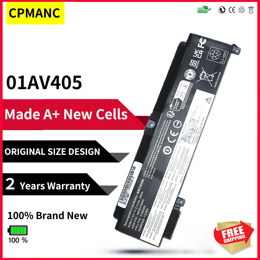 CPMANC 11 4 В 26 Втч Новый аккумулятор для ноутбука SB10J79002 Lenovo T460S T470s серии 00HW024 00HW025 01AV405