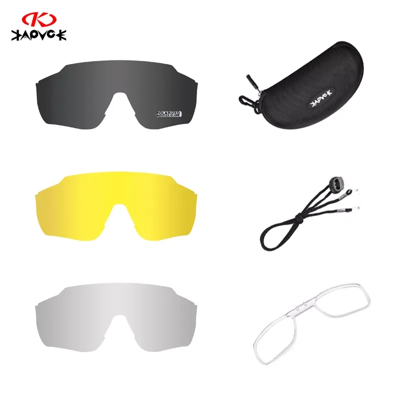 

KE9411 Full Red Blue Green Polarized Lens Photochromic Replacement Lenses Cycling Bicycle Sun Glasses Eyewear frame Suitable