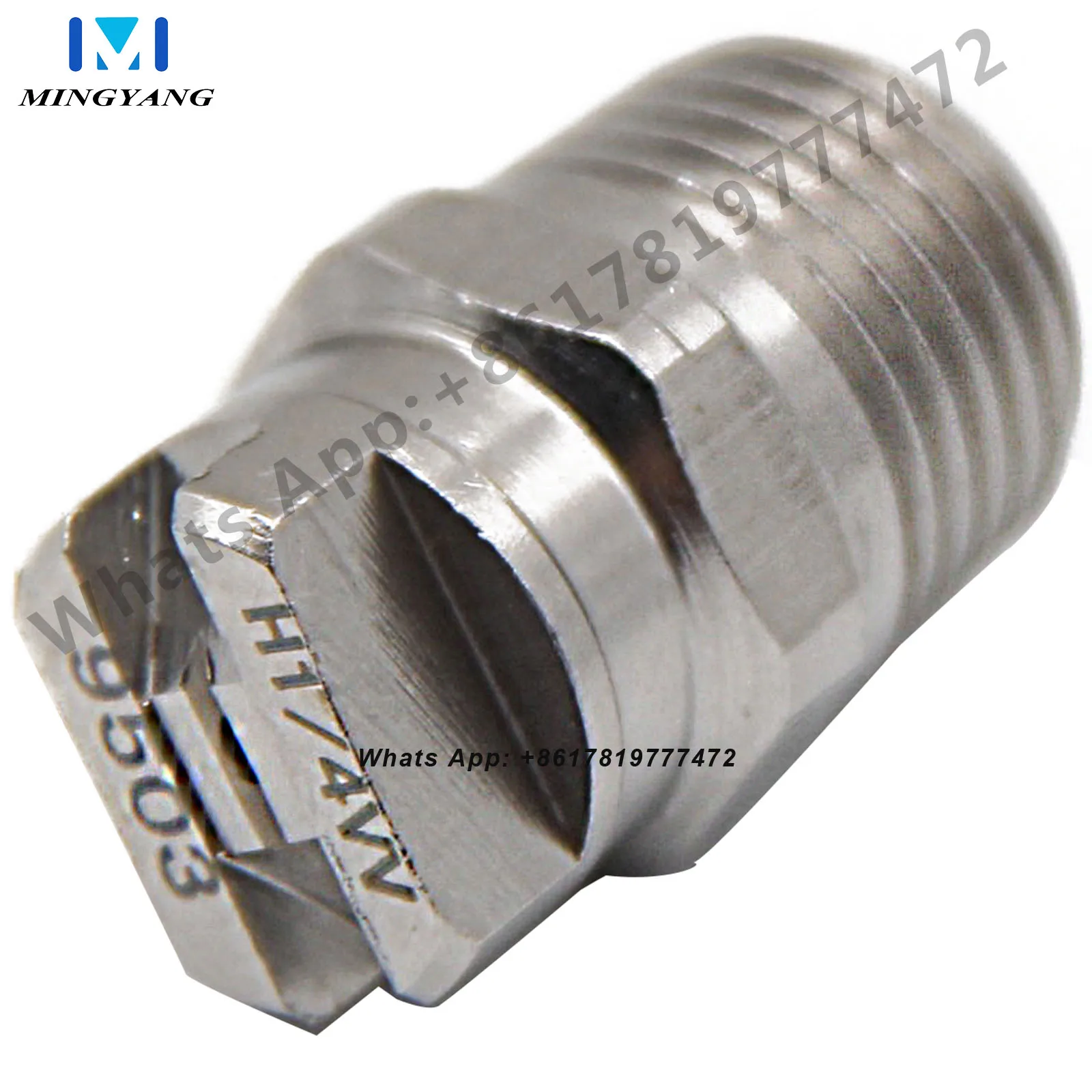 

Stainless Steel 110 Degree HVV V Jet Flat Fan Nozzle 1/8’’ 1/4’’ Car Washing Humidifying Cooling