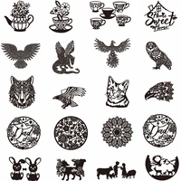 metal cutting dies mix animals eagle cup bird cat rabbit wolf round lace flower decorate cards craft embossing paper template