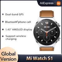 xiaomi mi watch s1 smartwatch 1 43 amoled display 12 days battery life wireless charging bluetooth%e2%84%a2 answer call wrist watch