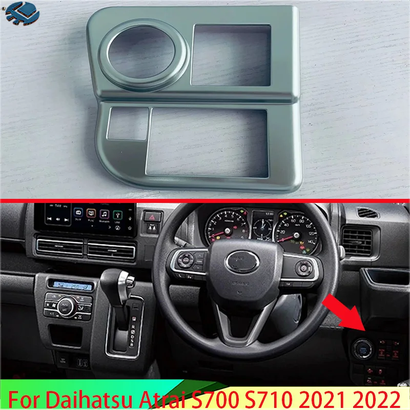 

For Daihatsu ATRAI HIJET CARGO 2021 2022 Car Accessories ABS Chrome One Button Start Switch Ring Decoration Trim