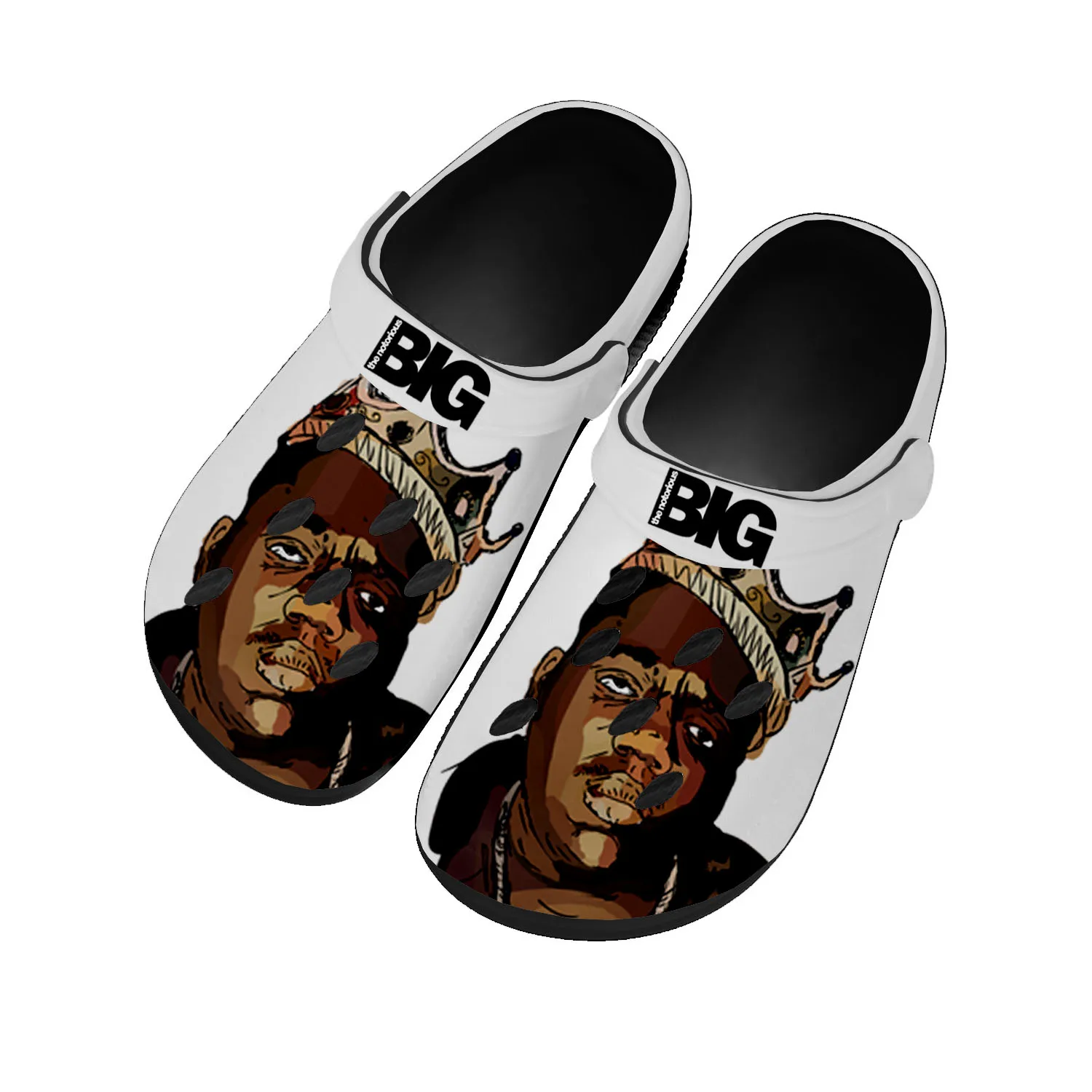 

The Notorious B.I.G Rapper Trends Home Clogs Custom Water Shoes Mens Womens Teenager Shoes Clog Breathable Beach Hole Slippers