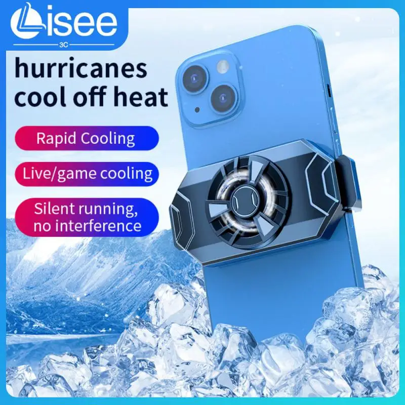 

Mute Mobile Phone Cooling Fan S1 Live Streaming Heat Dissipation Back Clip Fast Cooling Air-cooled Mobile Game Radiator Portable