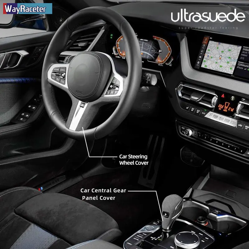 

Автомобильное рулевое колесо, наклейка Ultrasuede для BMW F40 F44 G42 G20 G21 G22 G23 G26 M Performance 2020 2022