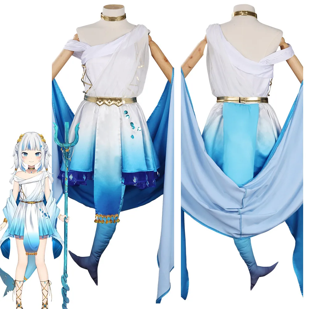 

Hololive Vtuber Gawr Gura Cosplay Costume Outfits Halloween Carnival Suit