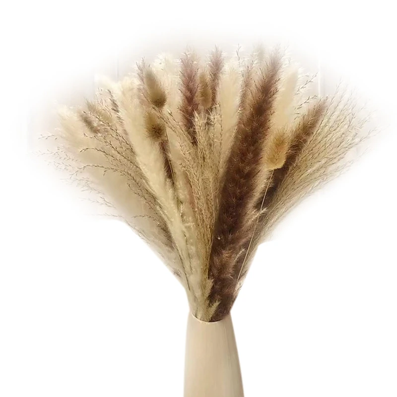

Сушеная пампасная трава, 17,5 дюйма, 80 шт., натуральная пампасная трава, для украшения дома и свадьбы в стиле бохо, Цветочная композиция