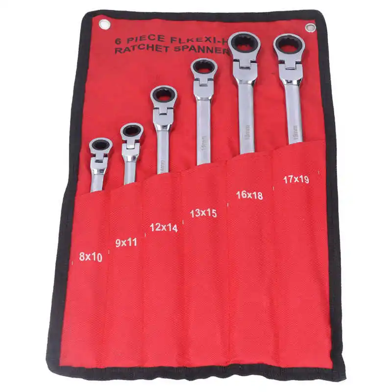 Double Head Ratchet Wrench Ratchet Spanner Kit High Torsion for Industrial and Auto Repair