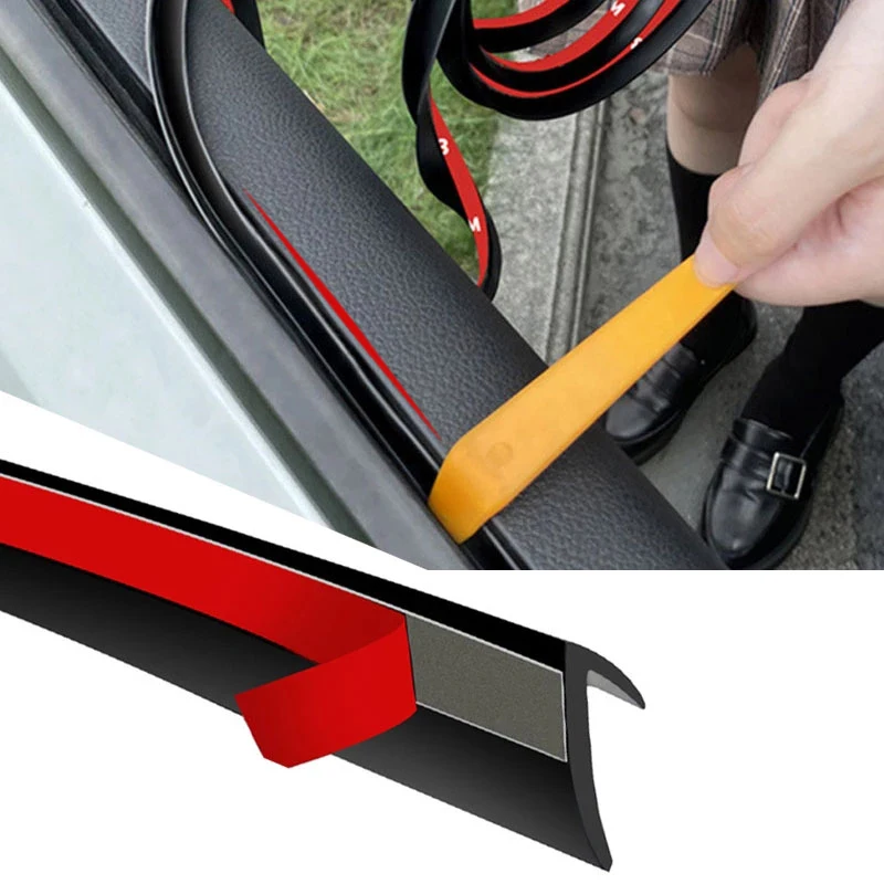 

Car Side Window Seal Strip Noise Insulation Car Window Lift Sealing Strips Auto Rubber Side Window Filler V Shape Weatherstrip